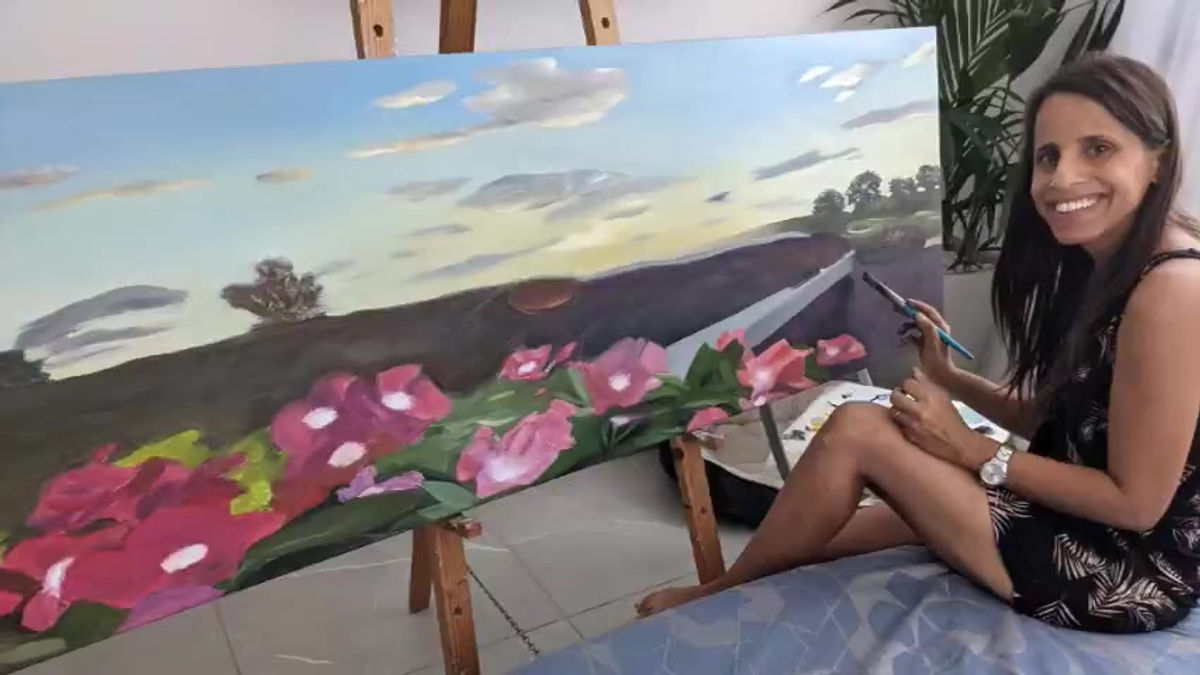 Flowers at Sunset